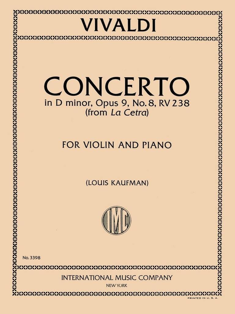 Violin Concerto D Minor Op.9/8 Rv238